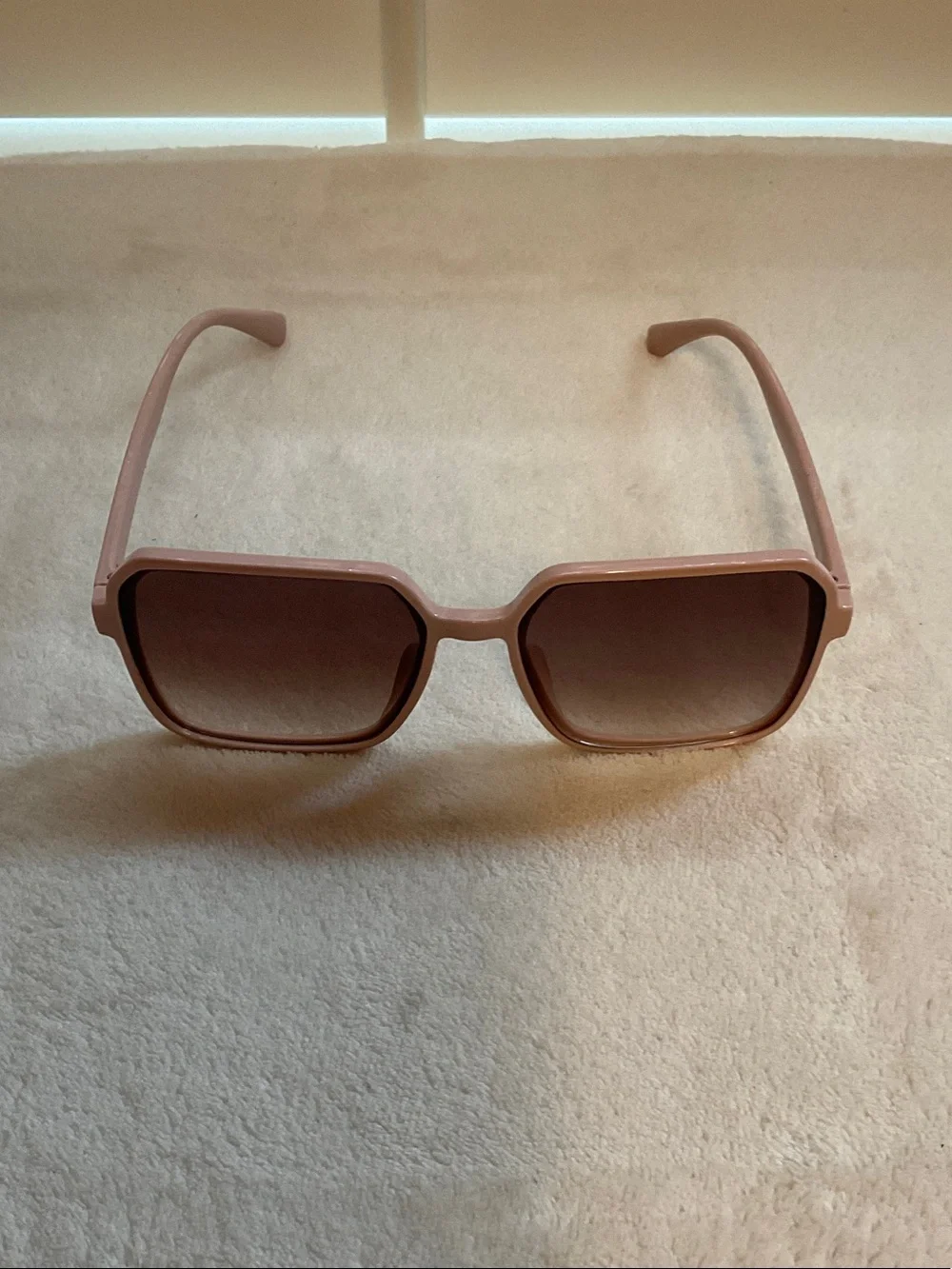 Women's Blush Square Sunglasses with Gradient Lenses